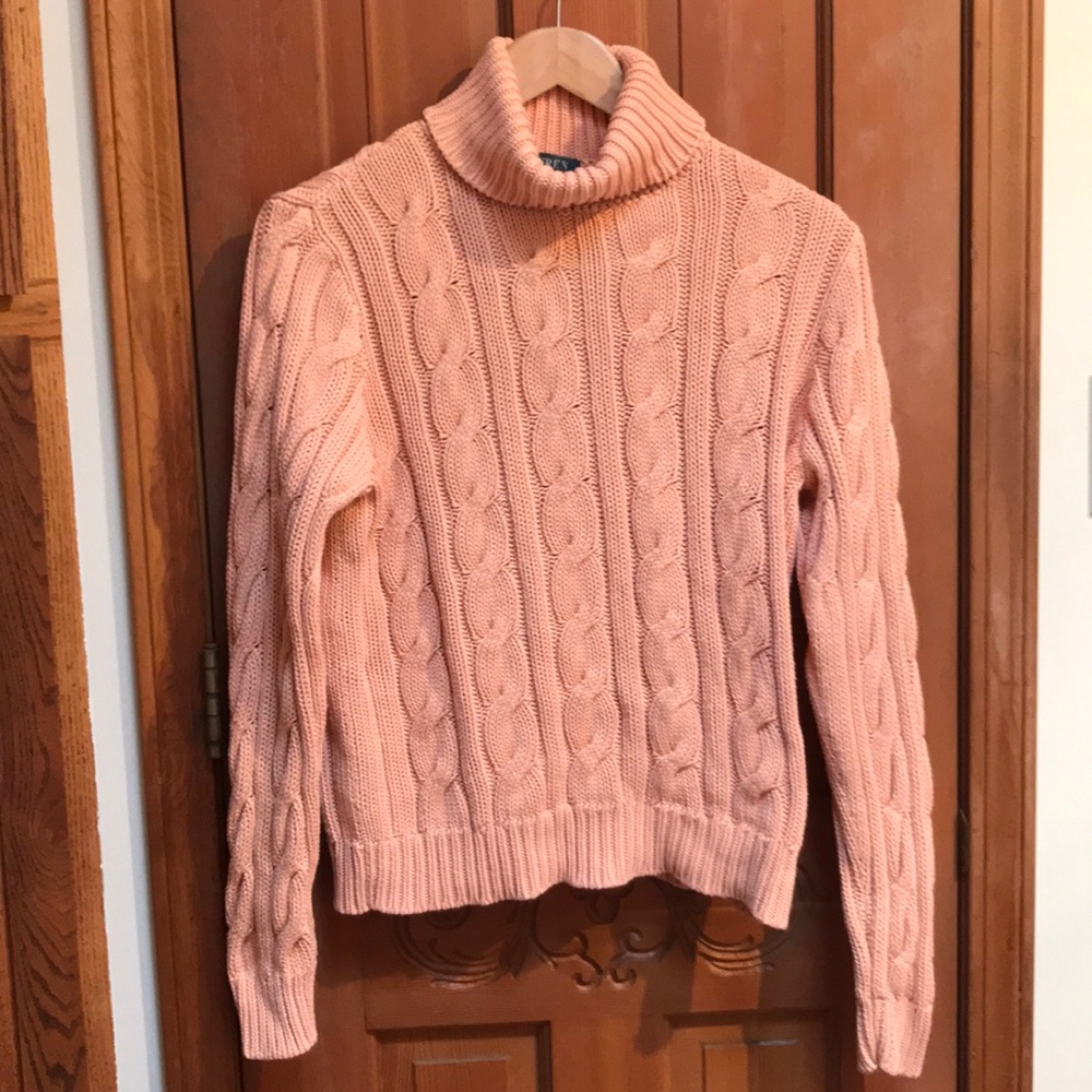 Peach cable-knit Ralph Lauren